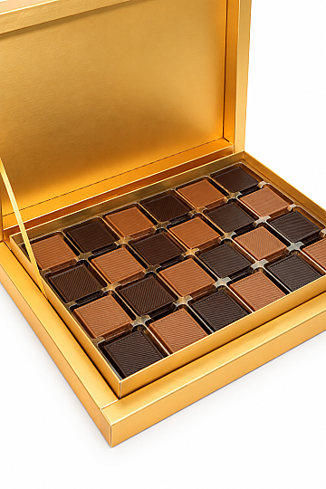 Hediyelik Madlen Kutu Çikolata - Gold Renk 450 Gr. - 5