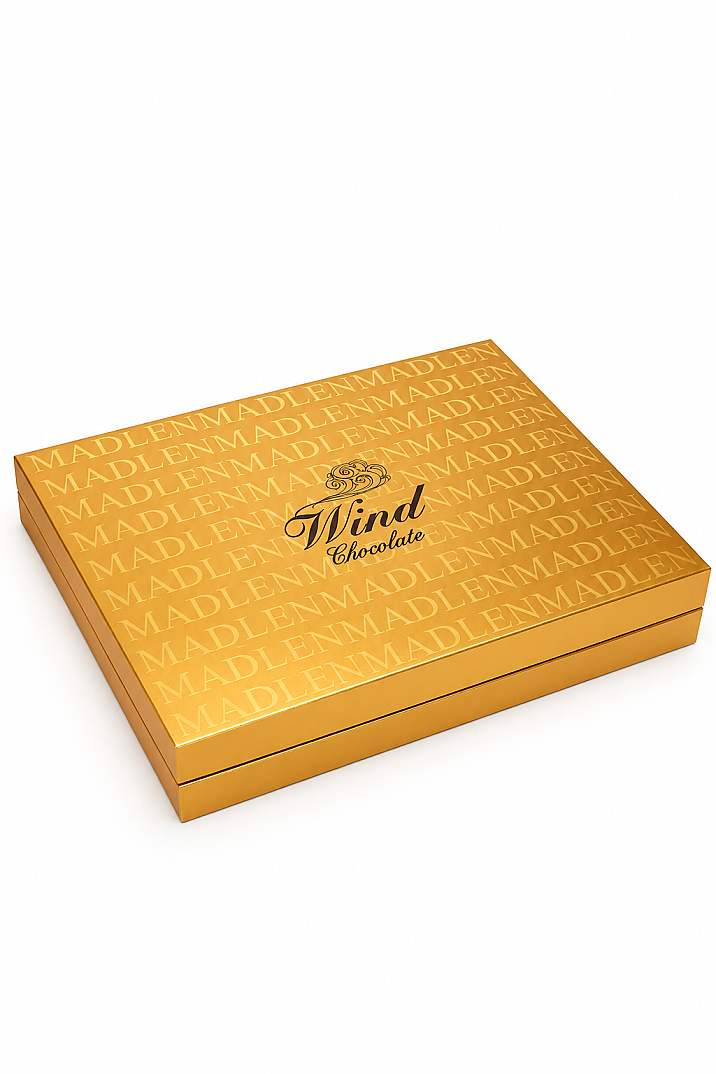 Hediyelik Madlen Kutu Çikolata - Gold Renk 450 Gr. - 6