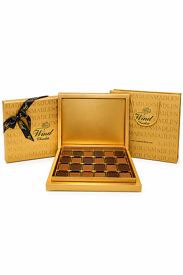 Hediyelik Madlen Kutu Çikolata - Gold Renk 450 Gr. - 2